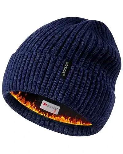 Beanie Hats for Men 30% Merino Wool Knit Hat, Winter Hats for Women Thick Warm Lined, Beanie for Women Cold Weather Skull Cap - 7