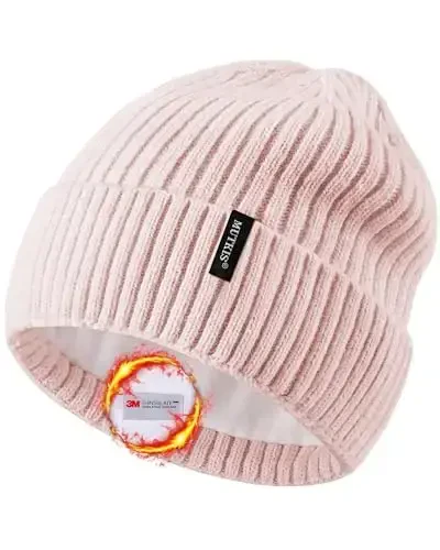 Beanie Hats for Men 30% Merino Wool Knit Hat, Winter Hats for Women Thick Warm Lined, Beanie for Women Cold Weather Skull Cap - 7