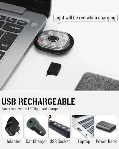 Beanie Headlamp - Erkaklar, dadalar, otalar uchun LED qo'lsiz USB zaryadlanuvchi shapkali Unisex qishki trikotaj shapka sovg'alari - 6