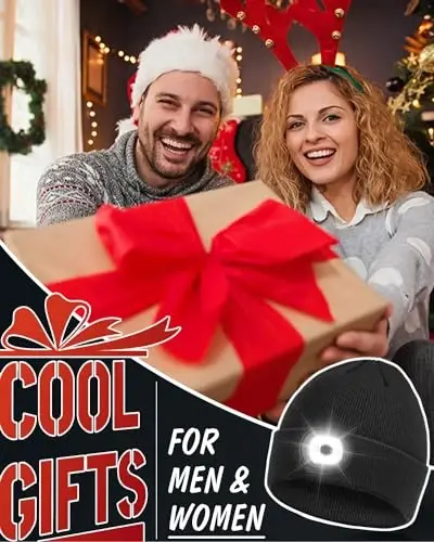 Beanie Headlamp - Unisex Qishki Triko Bosh Kiyim Sovg'alari Erkaklar Ota Dadasi uchun LED Qo'lsiz USB Qayta Zaryadlanuvchi Kepkalar - 6