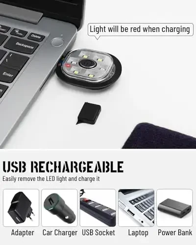 Beanie Headlamp - Unisex Qishki Trikotaj Shlyapa Erkaklar Dad Ota uchun LED Qo'lsiz USB Zaryadlanuvchi Qalpog'lar bilan sovg'alar - 6