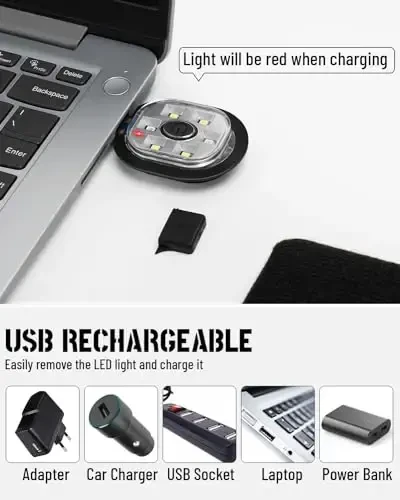 Beanie Headlamp - Unisex Winter Knit Cap Gifts for Men Dad Father with LED Hands Free USB Rechargeable Caps - 3