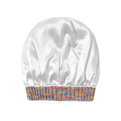 Beanies Ayollar Satin Astarli Beanie Ayollar uchun Qishki Shlyapalar ipak Astarli Slouchy Beanie Qish uchun Issiq Trikotaj Manjetli Beanie Shlyapa - 3