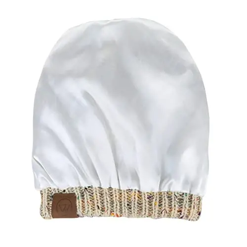 Beanies Ayollar Satin Astarli Beanie Ayollar uchun Qishki Shlyapalar Ipak Astarli Slouchy Beanie Qish uchun Issiq Trikotaj Qirrali Beanie Shlyapa - 6