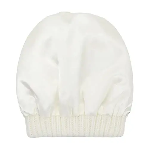 Beanies Ayollar Satin Qoplamali Beanie Ayollar uchun Qishki Shlyapalar Ipak Qoplamali Slouchy Beanie Qish uchun Issiq Trikotaj Manjetli Beanie Shlyapa - 6