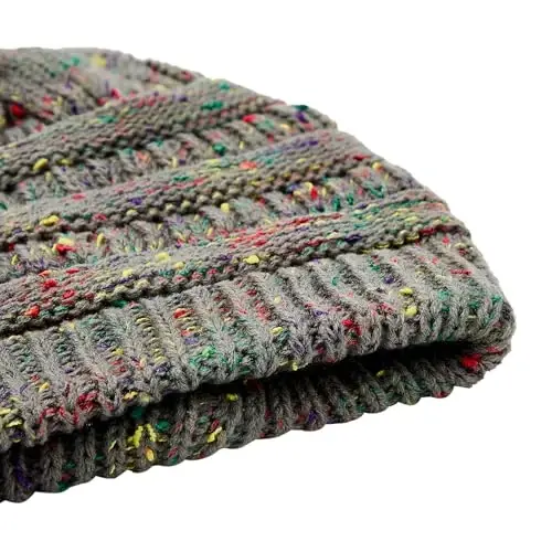Beanies Women Satin Lined Beanie Winter Hats for Women Silk Lined Slouchy Beanie for Winter Warm Knit Cuffed Beanie Hat - 4