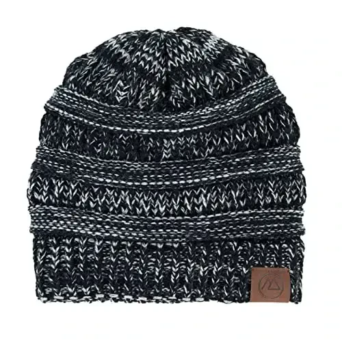 Beanies Women Satin Lined Beanie Winter Hats for Women Silk Lined Slouchy Beanie for Winter Warm Knit Cuffed Beanie Hat - 5