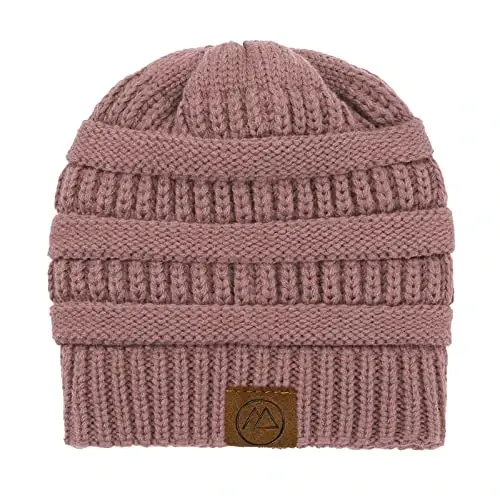 Beanies Women Satin Lined Beanie Winter Hats for Women Silk Lined Slouchy Beanie for Winter Warm Knit Cuffed Beanie Hat - 5