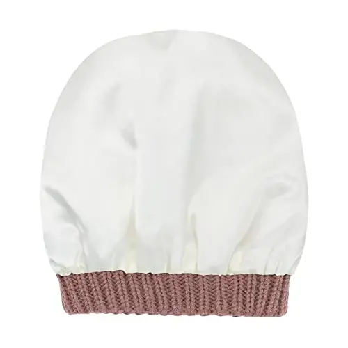 Beanies Women Satin Lined Beanie Winter Hats for Women Silk Lined Slouchy Beanie for Winter Warm Knit Cuffed Beanie Hat - 6