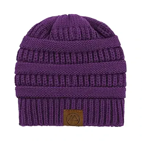 Beanies Women Satin Lined Beanie Winter Hats for Women Silk Lined Slouchy Beanie for Winter Warm Knit Cuffed Beanie Hat - 4