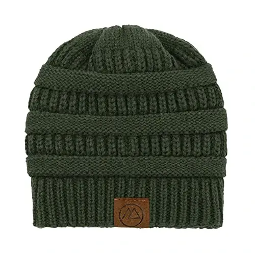 Beanies Women Satin Lined Beanie Winter Hats for Women Silk Lined Slouchy Beanie for Winter Warm Knit Cuffed Beanie Hat - 5