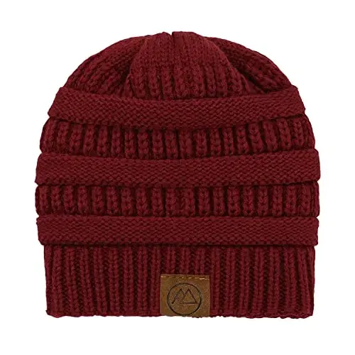 Beanies Women Satin Lined Beanie Winter Hats for Women Silk Lined Slouchy Beanie for Winter Warm Knit Cuffed Beanie Hat - 5