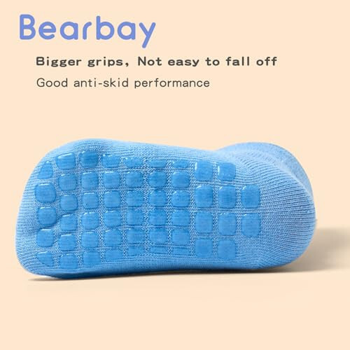 Bearbay Baby Ankle Socks with Grippers (9 Pair) for 6 months-7 years old Ankle Socks for Infant Toddler Boy Girl - 36