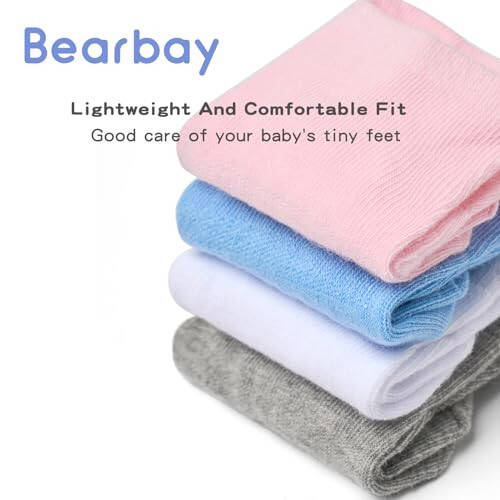 Bearbay Baby Ankle Socks with Grippers (9 Pair) for 6 months-7 years old Ankle Socks for Infant Toddler Boy Girl - 37