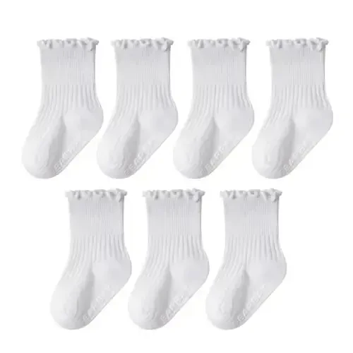 Bearbay Baby Non Slip Ankle Paypoqlar, 0 Oylikdan 7 Yoshgacha Bo'lgan Yurish Paypoqlari uchun Tutqichli - 1