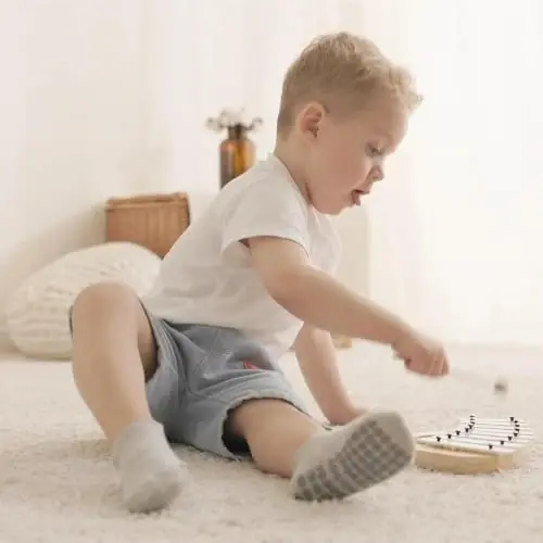 Bearbay Baby Non Slip Ankle Socks with Grippers for 0 Months-7 Years Old Walking Socks - 3