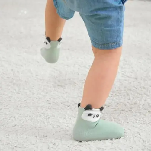 Bearbay Baby Non Slip Ankle Socks with Grippers for 0 Months-7 Years Old Walking Socks - 3