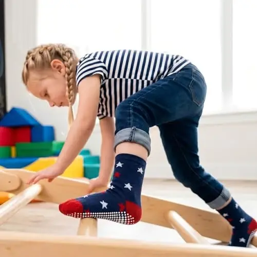 Bearbay Baby Non Slip Ankle Socks with Grippers for 0 Months-7 Years Old Walking Socks - BEARBAY (1)