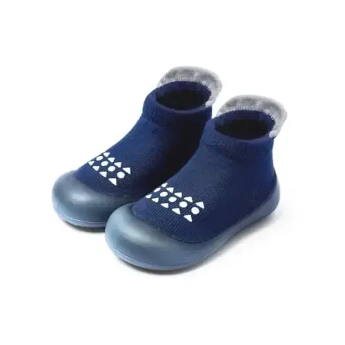 Bearbay Baby Sock Shoes Baby Walking Shoes Infant Non-Slip Breathable Slippers with Soft Rubber Sole Baby Boys Girls Sneakers - Bearbay