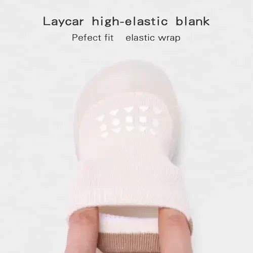 Bearbay Baby Sock Shoes Baby Walking Shoes Infant Non-Slip Breathable Slippers with Soft Rubber Sole Baby Boys Girls Sneakers - 3