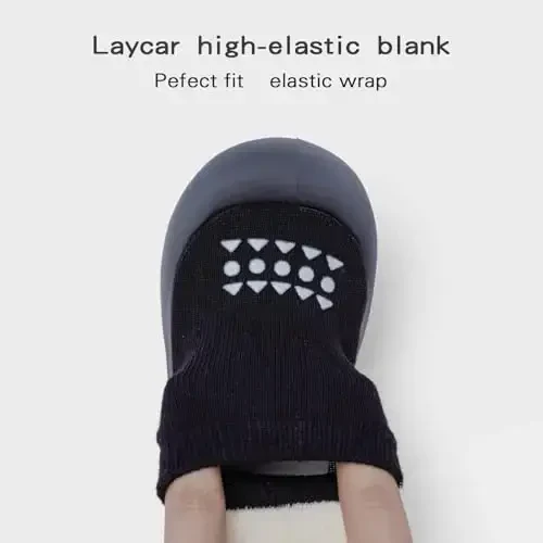 Bearbay Baby Sock Shoes Baby Walking Shoes Infant Non-Slip Breathable Slippers with Soft Rubber Sole Baby Boys Girls Sneakers - 3