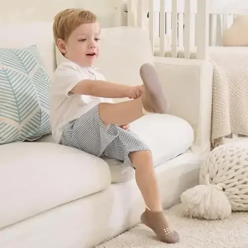 Bearbay Baby Sock Shoes Baby Walking Shoes Infant Non-Slip Breathable Slippers with Soft Rubber Sole Baby Boys Girls Sneakers - 5