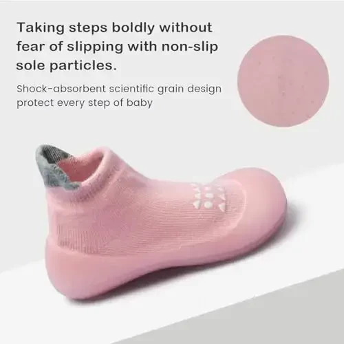 Bearbay Baby Sock Shoes Baby Walking Shoes Infant Non-Slip дышащие Slippers with Soft Rubber Sole Baby Boys Girls Sneakers - 2