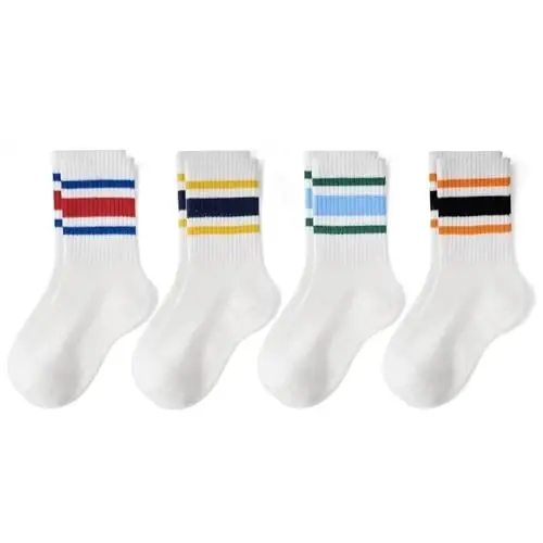 Bearbay Baby Toddler Essentials Non-Slip Crew Socks for Unisex Boys Girls | Full-Sole Silicone Grips,Combed Cotton,9 Pairs Neutral Colors,Reinforced Heel & Toe,Elastic Cuff,Machine Washable - 1