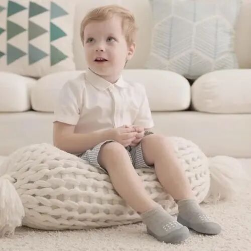 Bearbay Baby Toddler Sock Shoes Walking Shoes Infant Boys Girls Slippers | Non-Slip Sole,Anti-Collision Rubber Toe,Heel Pull Tab Design for Easy On and Off,Breatnable & High-Elastic Fabric,Lightweight - Bearbay (1)