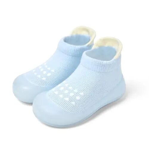 Bearbay Baby Toddler Sock Shoes Walking Shoes Infant Boys Girls Slippers | Non-Slip Sole,Anti-Collision Rubber Toe,Heel Pull Tab Design for Easy On and Off,Breatnable & High-Elastic Fabric,Lightweight - Bearbay