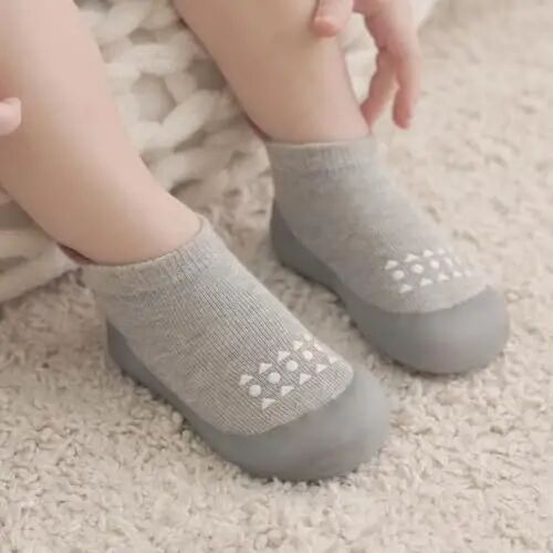 Bearbay Baby Toddler Sock Shoes Walking Shoes Infant Boys Girls Slippers | Non-Slip Sole,Anti-Collision Rubber Toe,Heel Pull Tab Design for Easy On and Off,Breatnable & High-Elastic Fabric,Lightweight - Bearbay (1)