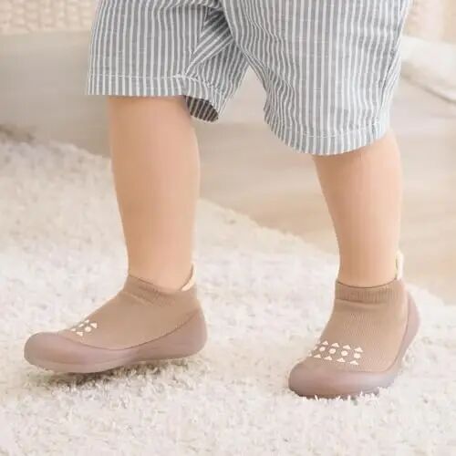 Bearbay Baby Toddler Sock Shoes Walking Shoes Infant Boys Girls Slippers | Non-Slip Sole,Anti-Collision Rubber Toe,Heel Pull Tab Design for Easy On and Off,Breatnable & High-Elastic Fabric,Lightweight - Bearbay (1)