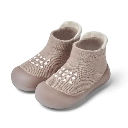 Bearbay Baby Toddler Sock Shoes Walking Shoes Infant Boys Girls Slippers | Non-Slip Sole,Anti-Collision Rubber Toe,Heel Pull Tab Design for Easy On and Off,Breatnable & High-Elastic Fabric,Lightweight - Bearbay