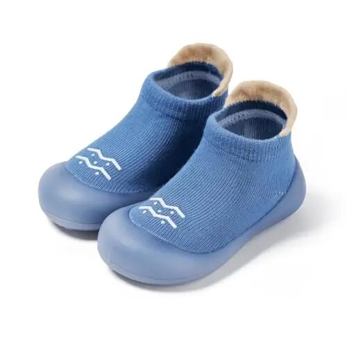 Bearbay Baby Toddler Sock Shoes Walking Shoes Infant Boys Girls Slippers | Non-Slip Sole,Anti-Collision Rubber Toe,Heel Pull Tab Design for Easy On and Off,Breatnable & High-Elastic Fabric,Lightweight - Bearbay