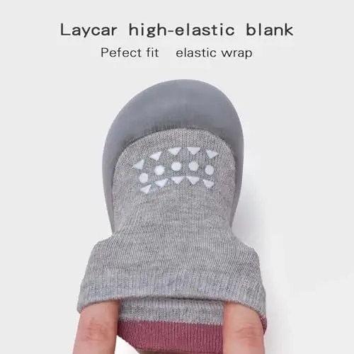 Bearbay Baby Sock Shoes Baby Walking Shoes Infant Non-Slip Breathable Slippers with Soft Rubber Sole Baby Boys Girls Sneakers - 3