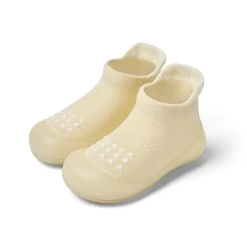 Bearbay Baby Sock Shoes Baby Walking Shoes Infant Non-Slip Breathable Slippers with Soft Rubber Sole Baby Boys Girls Sneakers - 1