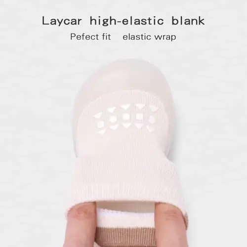 Bearbay Baby Sock Shoes Baby Walking Shoes Infant Non-Slip Breathable Slippers with Soft Rubber Sole Baby Boys Girls Sneakers - 3