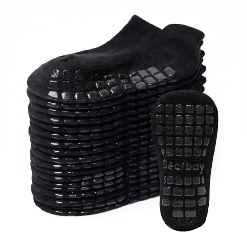 Bearbay Baby Non Slip Ankle Socks with Grippers for 0 Months-7 Years Old Walking Socks 