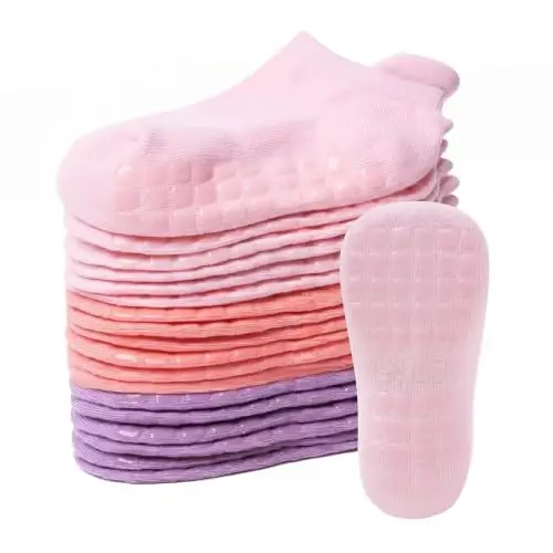 Bearbay Baby Non Slip Ankle Socks with Grippers for 0 Months-7 Years Old Walking Socks 