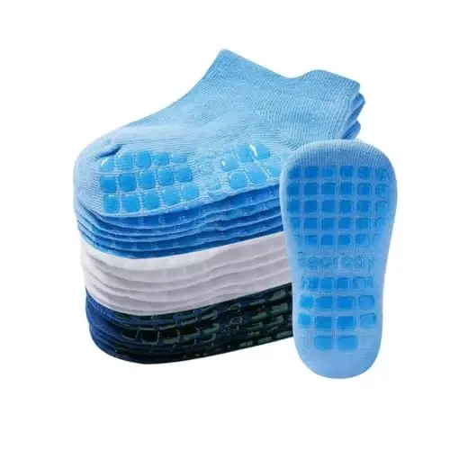 Bearbay Baby Non Slip Ankle Socks with Grippers for 0 Months-7 Years Old Walking Socks - 1