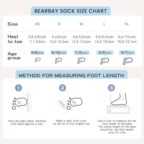 Bearbay Chaqaloq Oyoq Bilagi Soqchalarini Silliqlash (9 juft) 6 oylik - 7 yoshli Chaqaloq Soqchalari Chaqaloq Bolasi Qiz Bolasi - 6