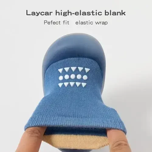 Bearbay Детские носочки-ботиночки для ходьбы, нескользящие дышащие тапочки с мягкой резиновой подошвой, кроссовки для мальчиков и девочек - 3