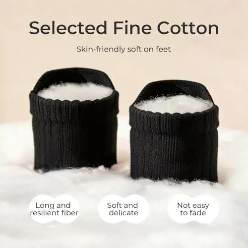 Bearbay Non-Slip Baby Cotton Ankle Socks with Grippers for Toddler Walking | 0 Months-7 Years, Unisex for Infant Boys Girls Kids, Anti Skid Soles - 5