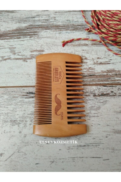 Beard Mustache Comb Wooden G-105 Elsevkozmetik - 2