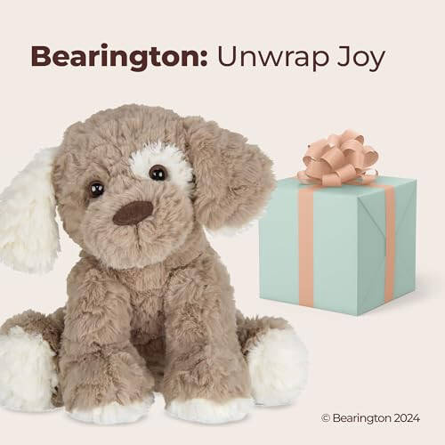 Bearington Bej ve Kahverengi Köpek 11 İnç Peluş Köpek - Yavru Peluş Hayvan - Peluş Köpek - 5