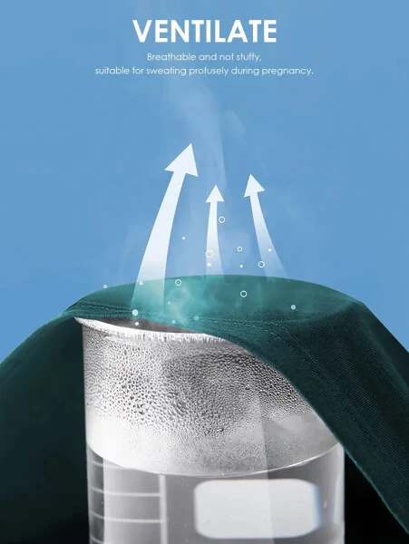 Bearsland Ayollar uchun Qisqa Yengli Homiladorlik Liboslari Kundalik Elastik Modal Homiladorlik Liboslari Kamar bilan - 4