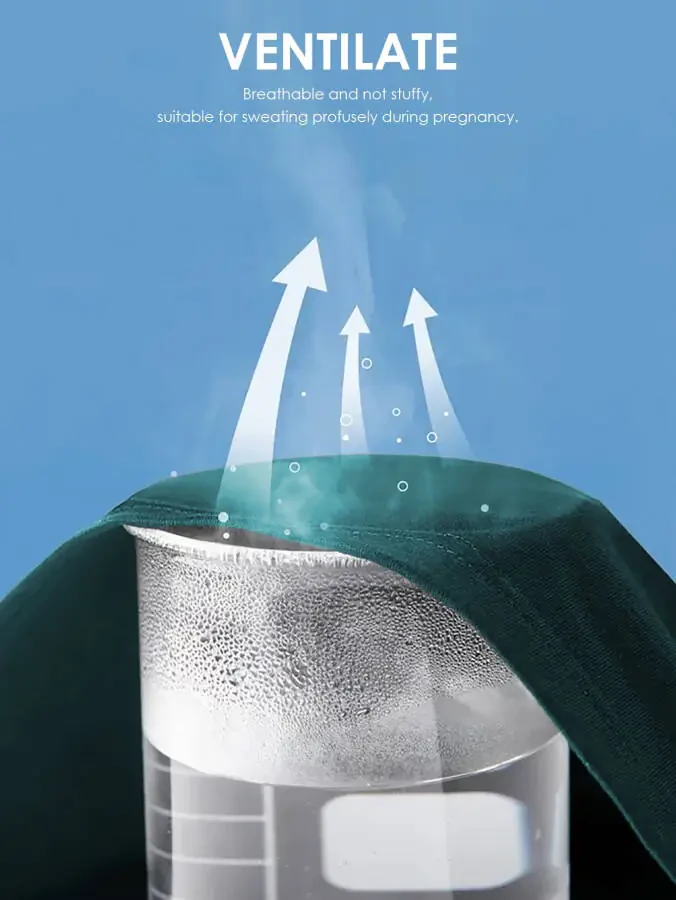 Bearsland Ayollar uchun Qisqa Yengli Homiladorlik Liboslari Kundalik Elastik Modal Homiladorlik Liboslari Kamar bilan - 4