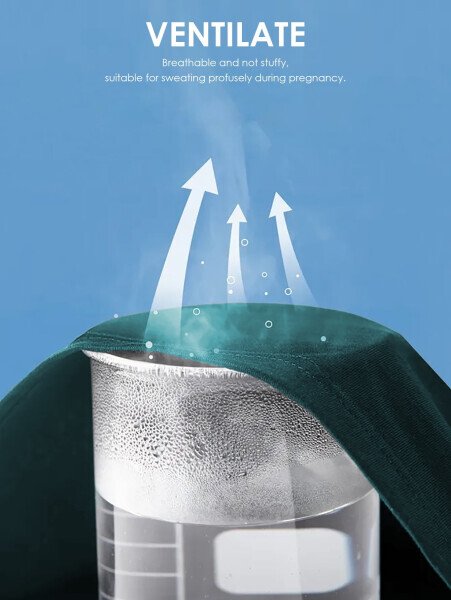 Bearsland Women’s Short Sleeve Maternity Dresses Casual Stretchy Modal Pregnacy Dresses with Belt- - 4