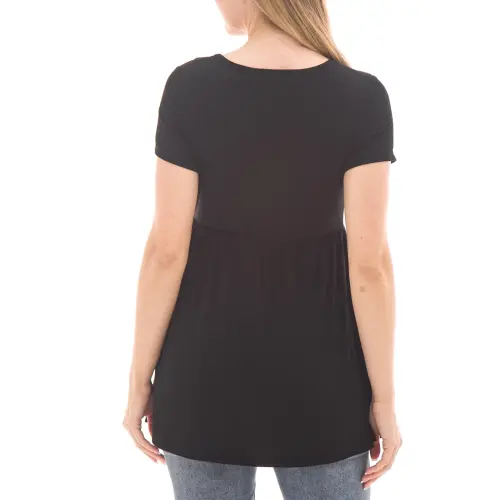 Bearsland Women's Short Sleeve Maternity Shirts Tops Pregnancy Clothes 3-Pack- - 6