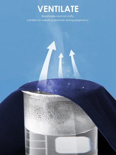 Bearsland Women's Maternity Midi Dress Short Sleeve Casual Beach Pregnancy Dresses with Belt - 4